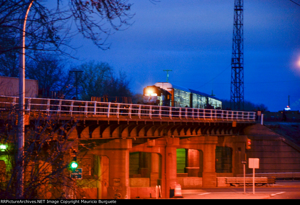 NS GP50 Locomotive crossing the bridge